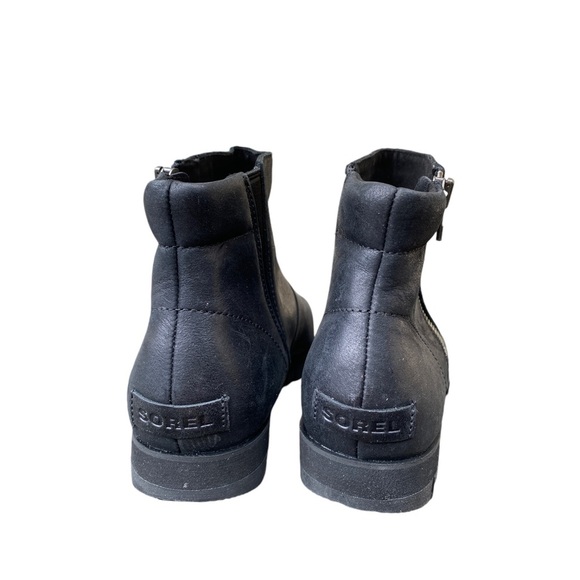 Sorel Black side zipper leather boot size 9.5 like new - Picture 5 of 9